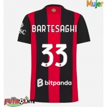 Camiseta AC Milan Davide Bartesaghi #33 Primera Equipación para mujer 2026-27 manga corta